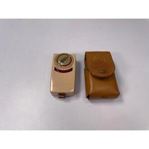 Vintage GE Mascot PR-35 Exposure Light Meter w Leather Case USA